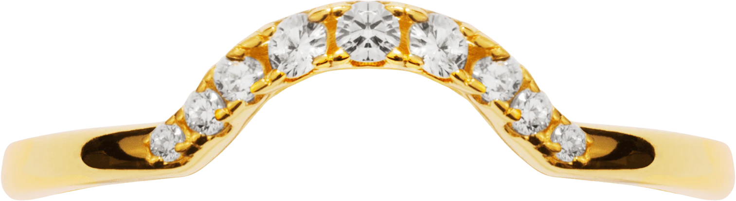 Pavé Horseshoe | Stacking Ring - Image 4