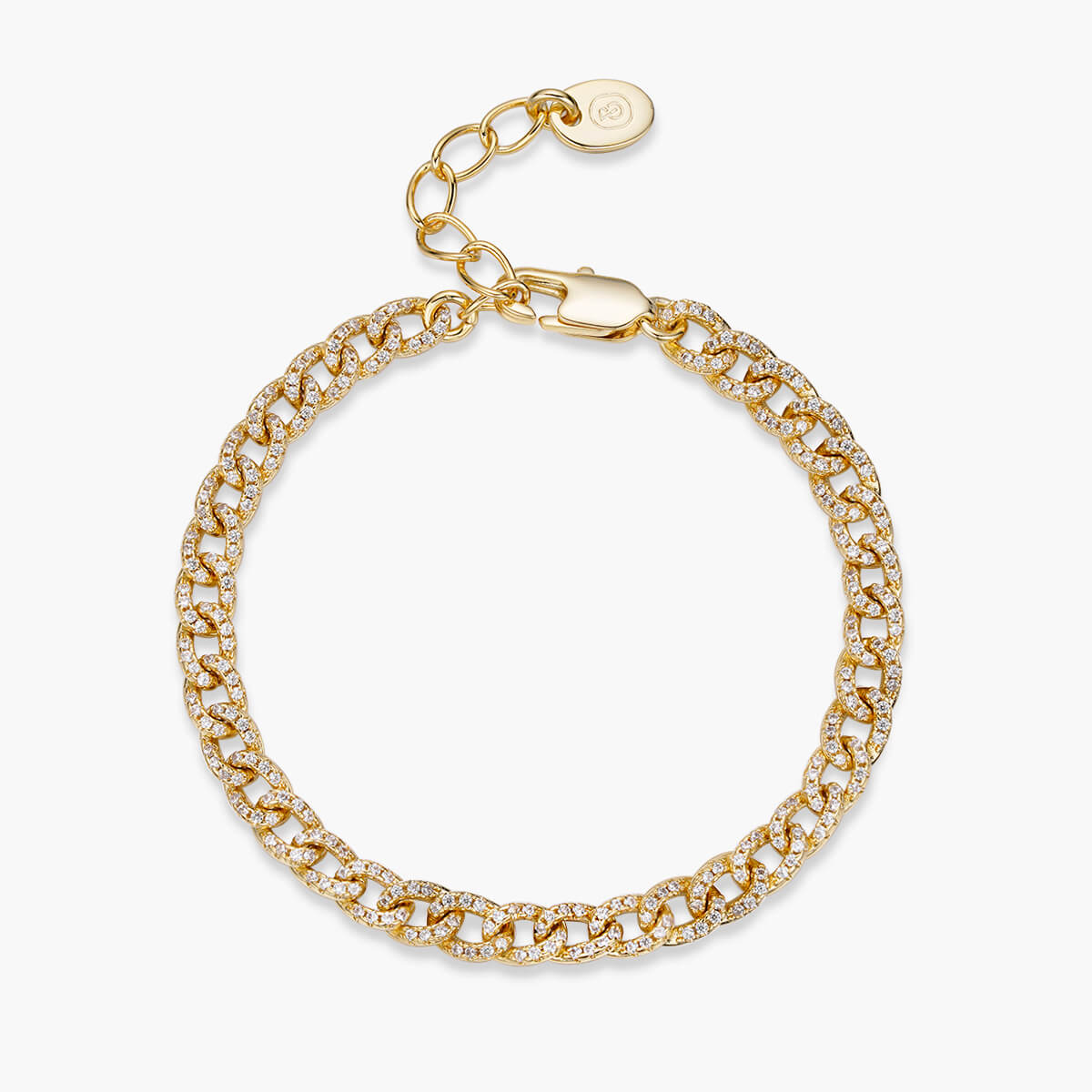 Pavé Mini Curb Chain Bracelet - Image 2