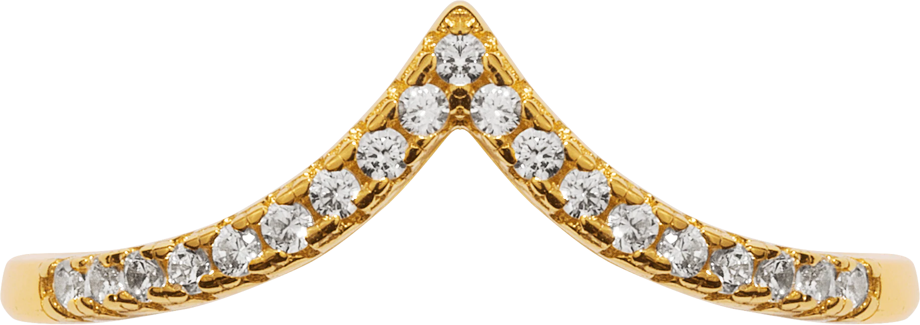 Pavé Wishbone V | Stacking Ring - Image 10