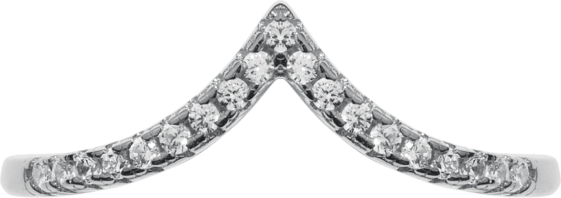 Pavé Wishbone V | Stacking Ring - Image 11