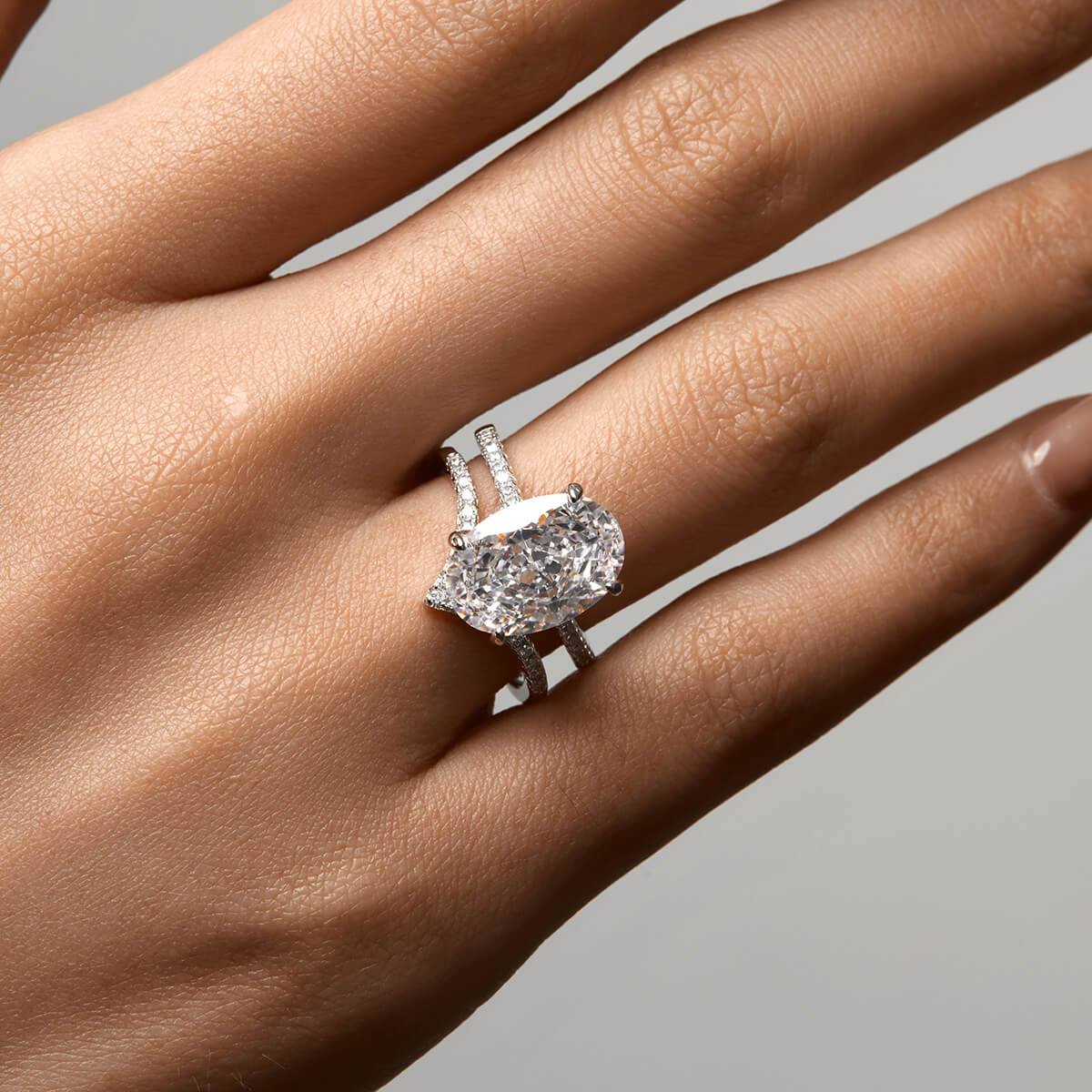 Pavé Wishbone V | Stacking Ring - Image 12