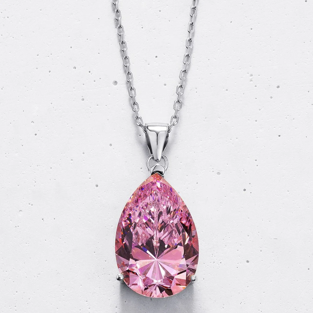 Pear-cut Pendant Necklace | Colours - Image 5