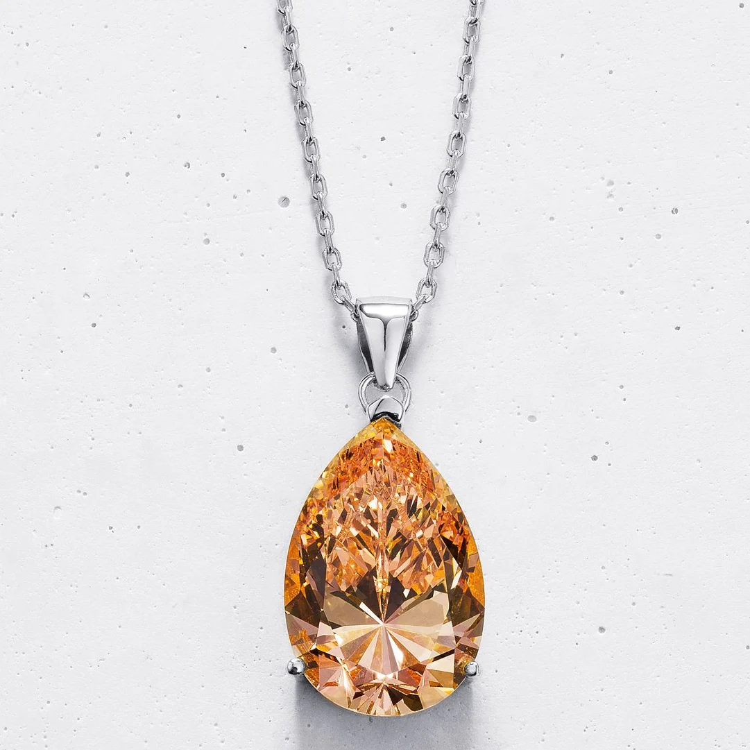 Pear-cut Pendant Necklace | Colours - Image 7
