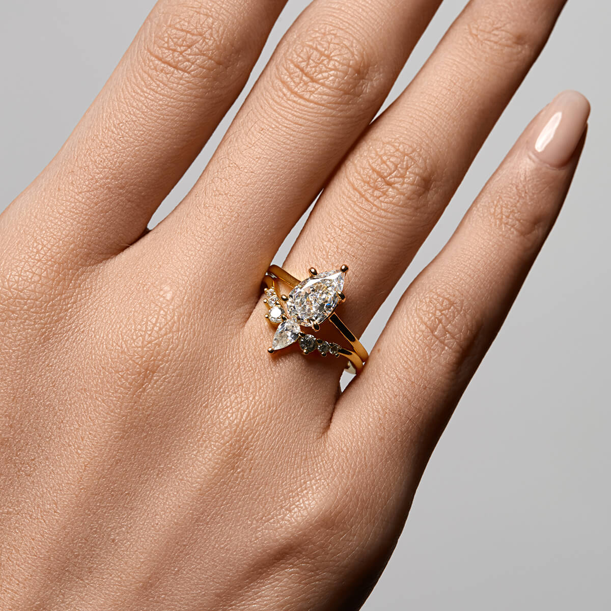Pear wishbone | Stacking Ring - Image 10