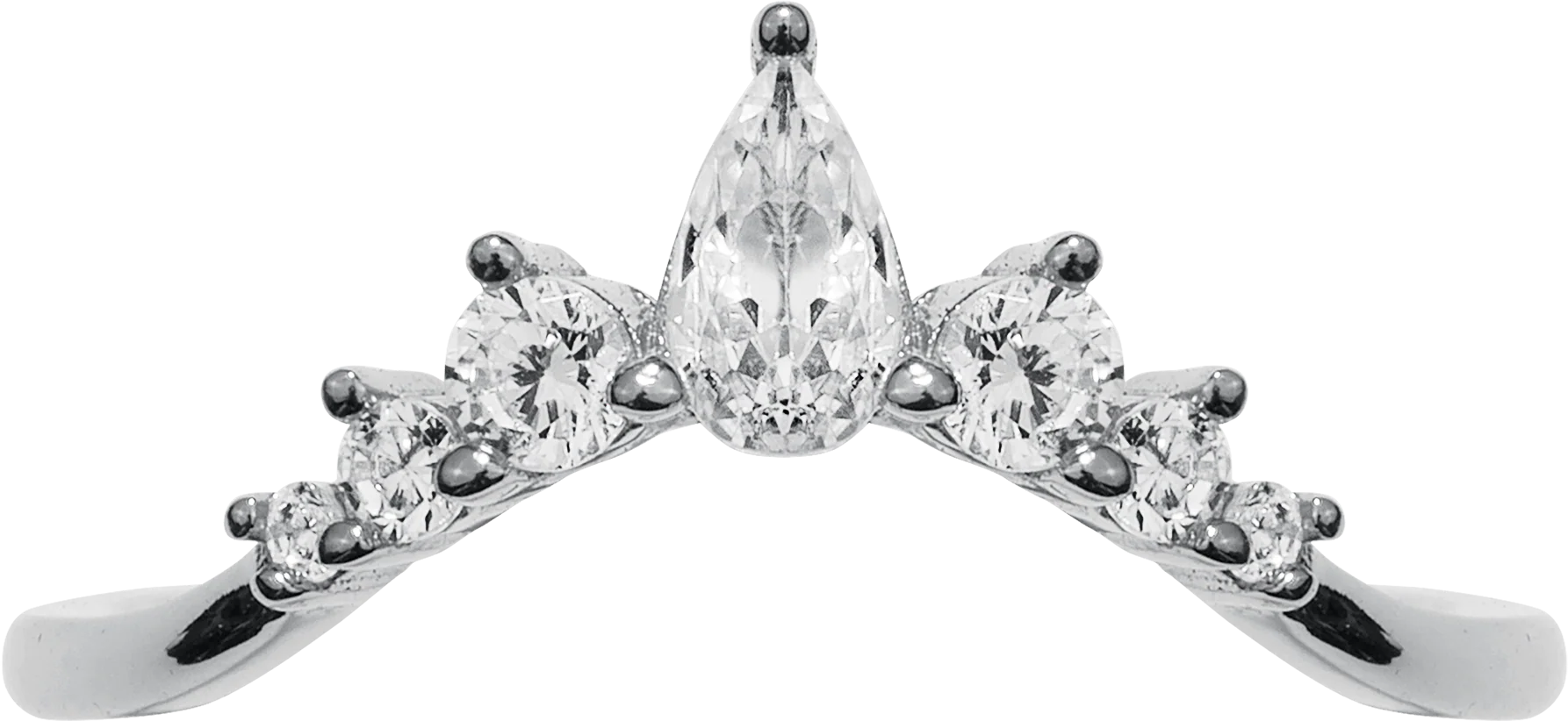 Pear wishbone | Stacking Ring - Image 5