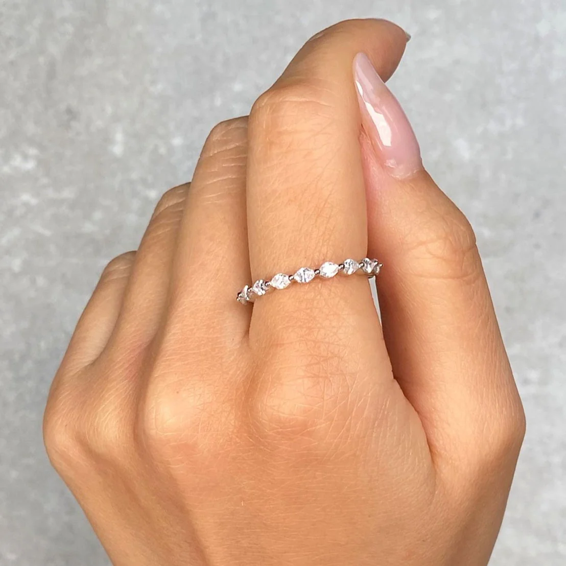 Petite Side Marquise Band - Image 3