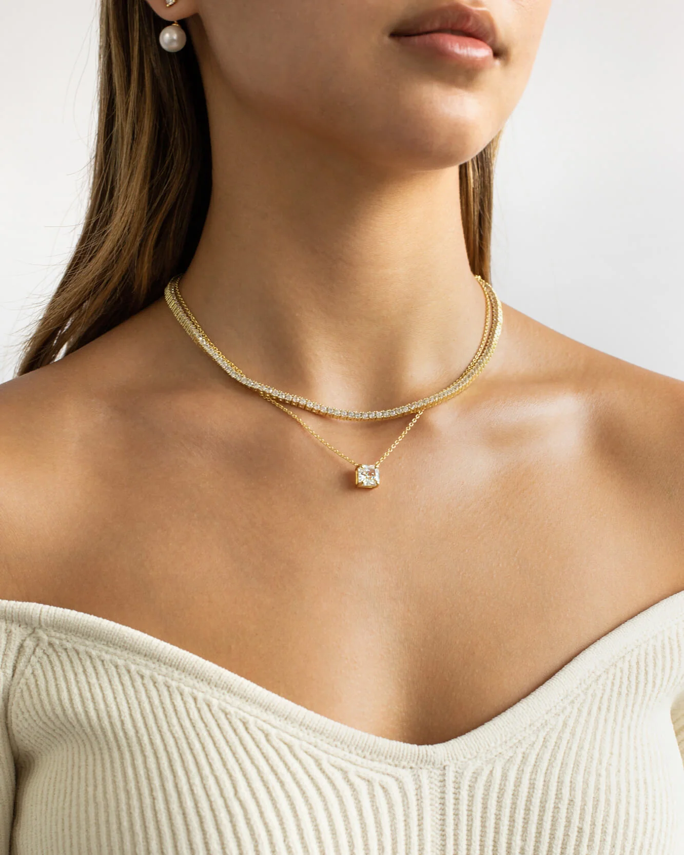 Petite Tennis Necklace (2mm) - Image 12