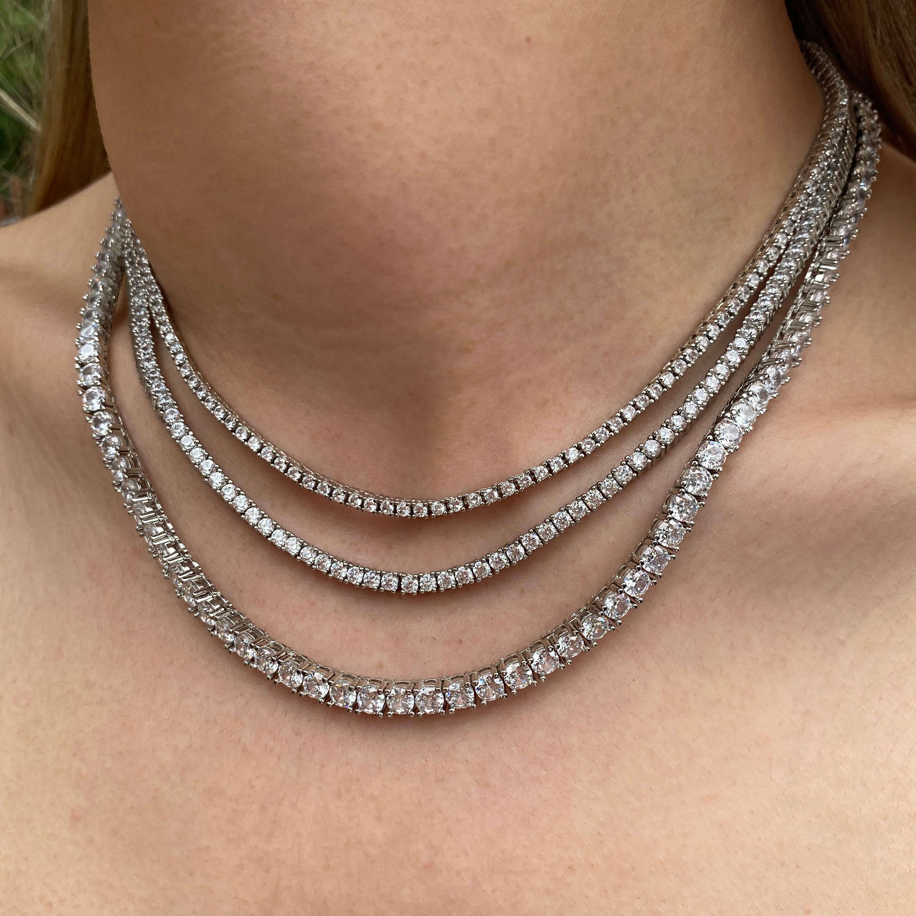 Petite Tennis Necklace (2mm) - Image 13