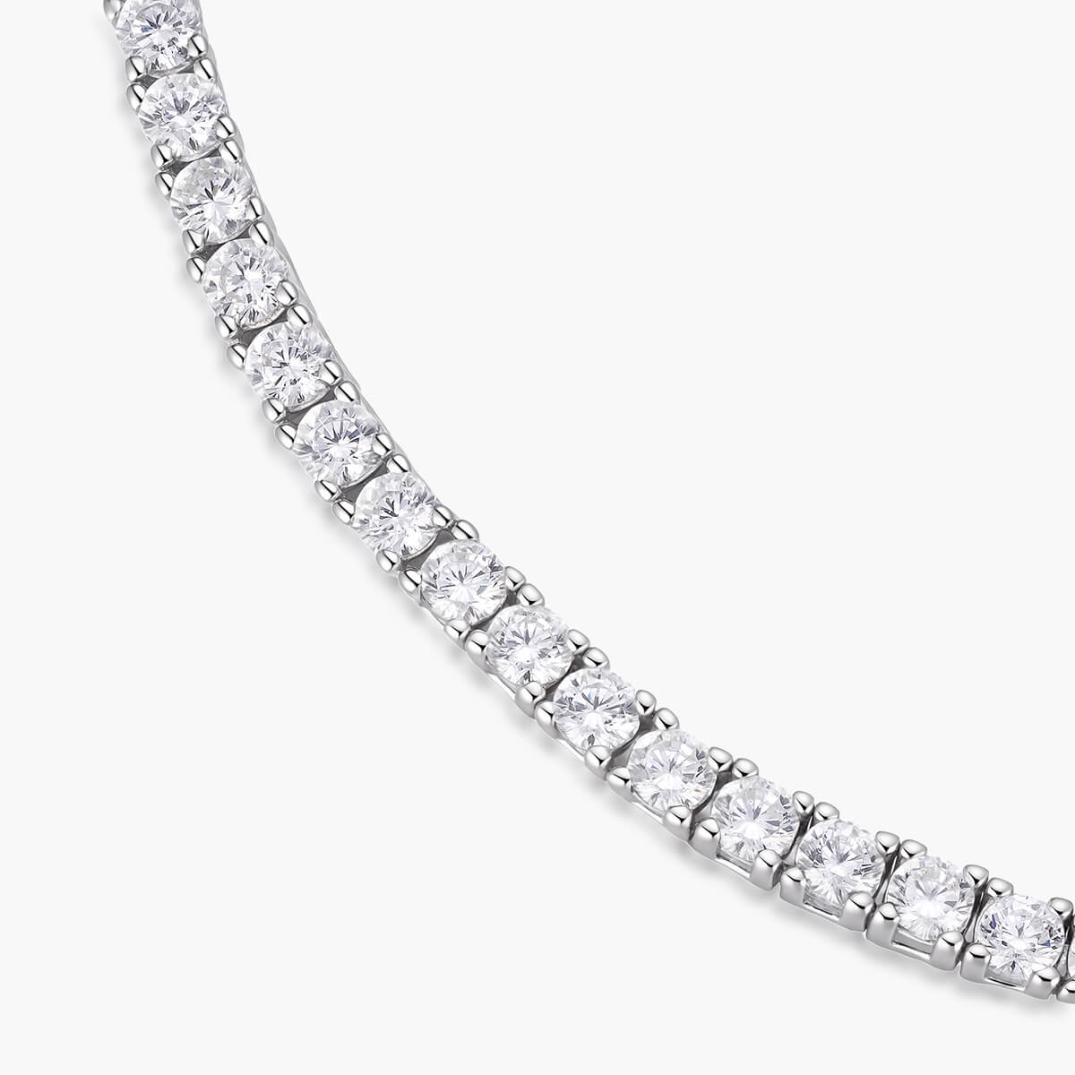 Mens Sterling Silver Tennis Bracelet (2.5mm) - Image 3