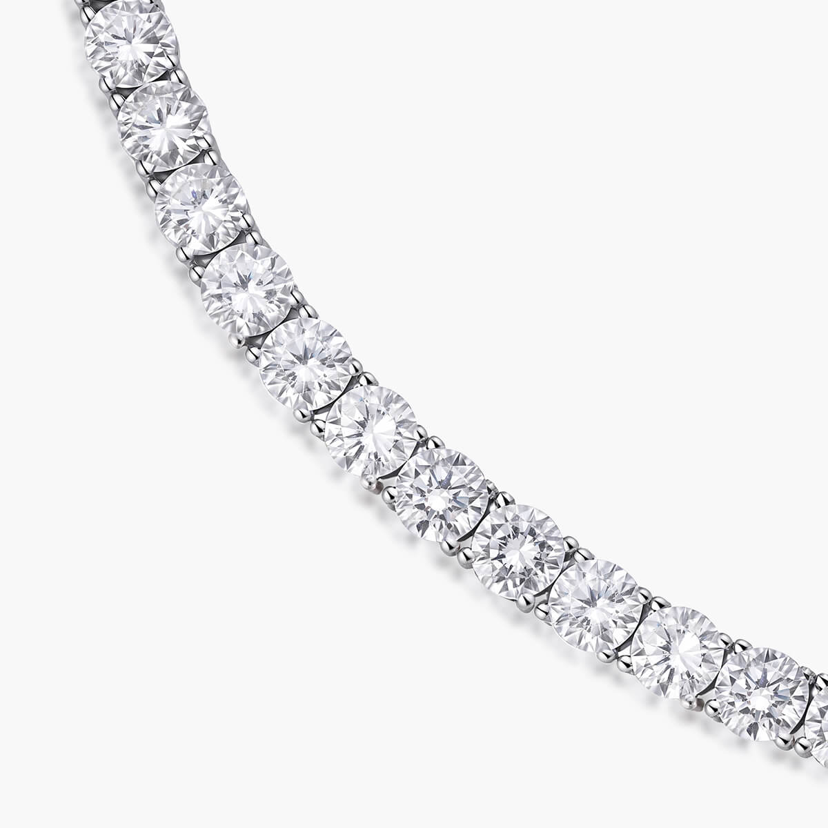 Mens Sterling Silver Tennis Bracelet (3.5mm) - Image 3
