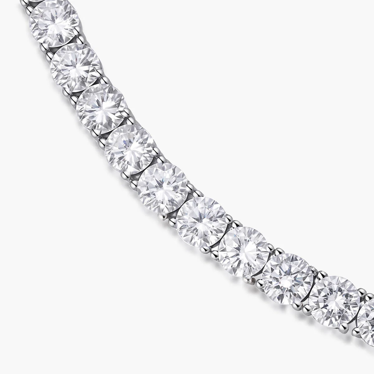 Mens Sterling Silver Tennis Bracelet (4.5mm) - Image 3