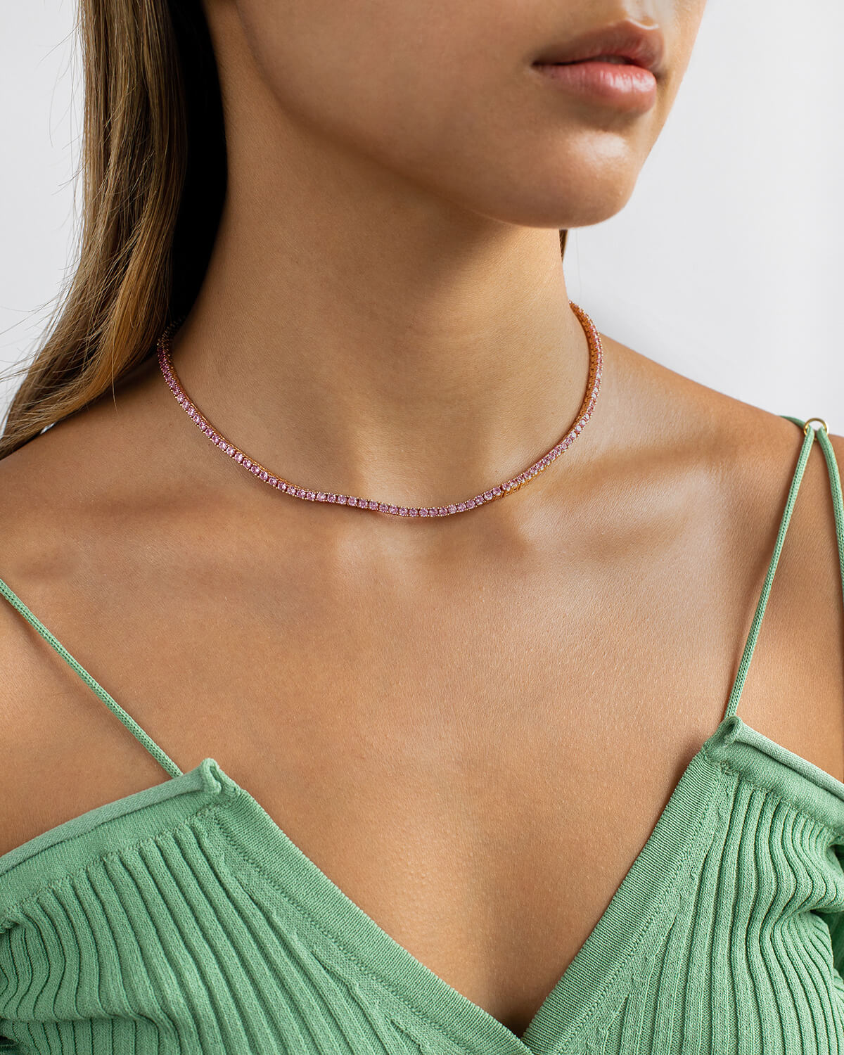 Tennis Necklace (2.5mm) - Colors - Image 3