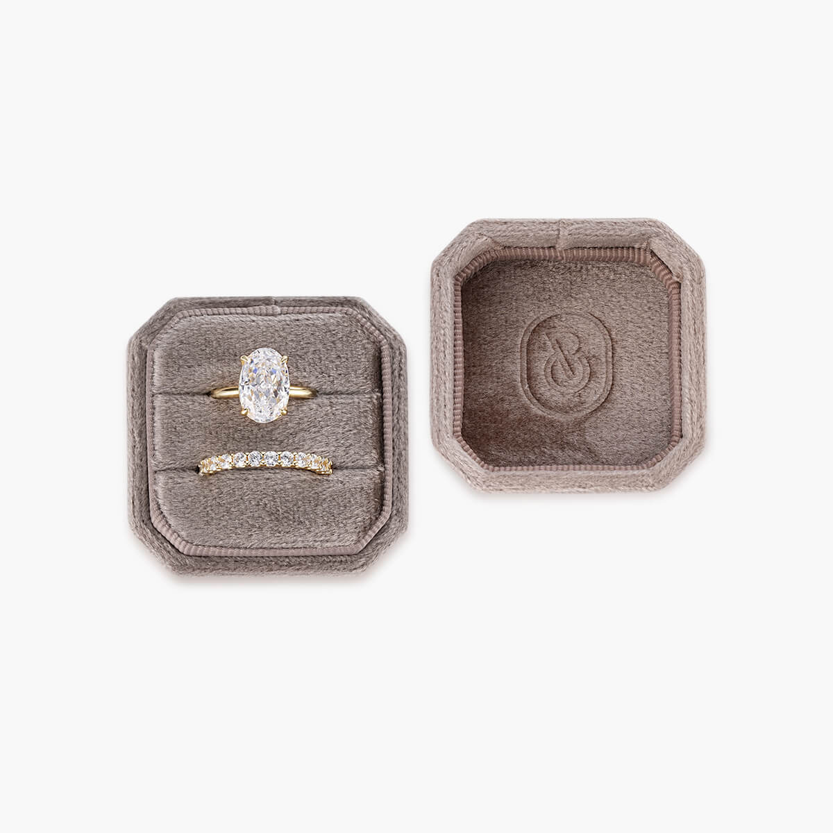 Velvet Double Slot Ring Box - Image 3