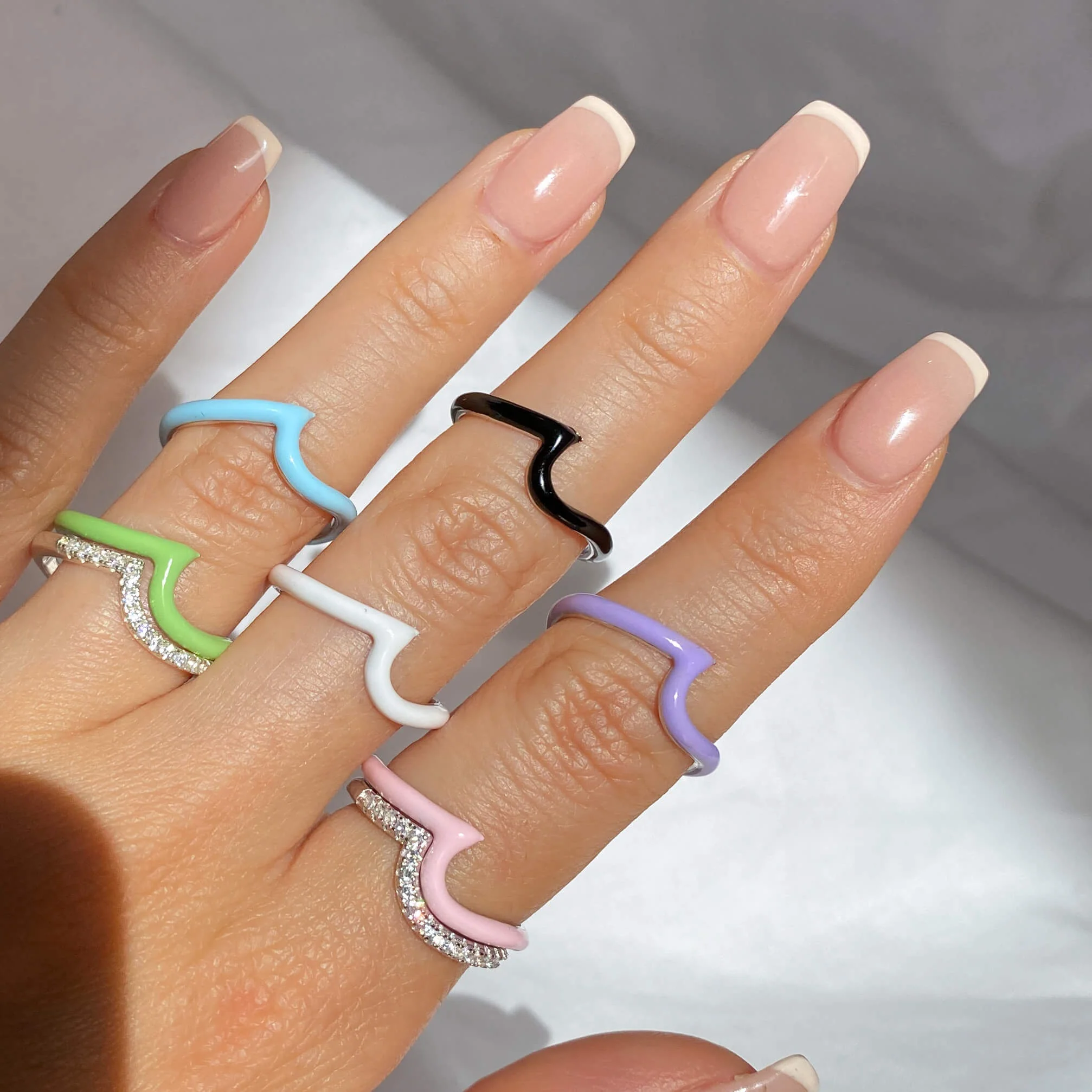 Enamel Wave Ring | Top Stacker - Image 15